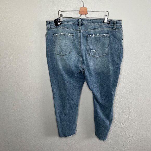 Kut Reese Ankle Straight Leg Medium Wash Blue Denim Jeans 22W - Picture 5 of 14